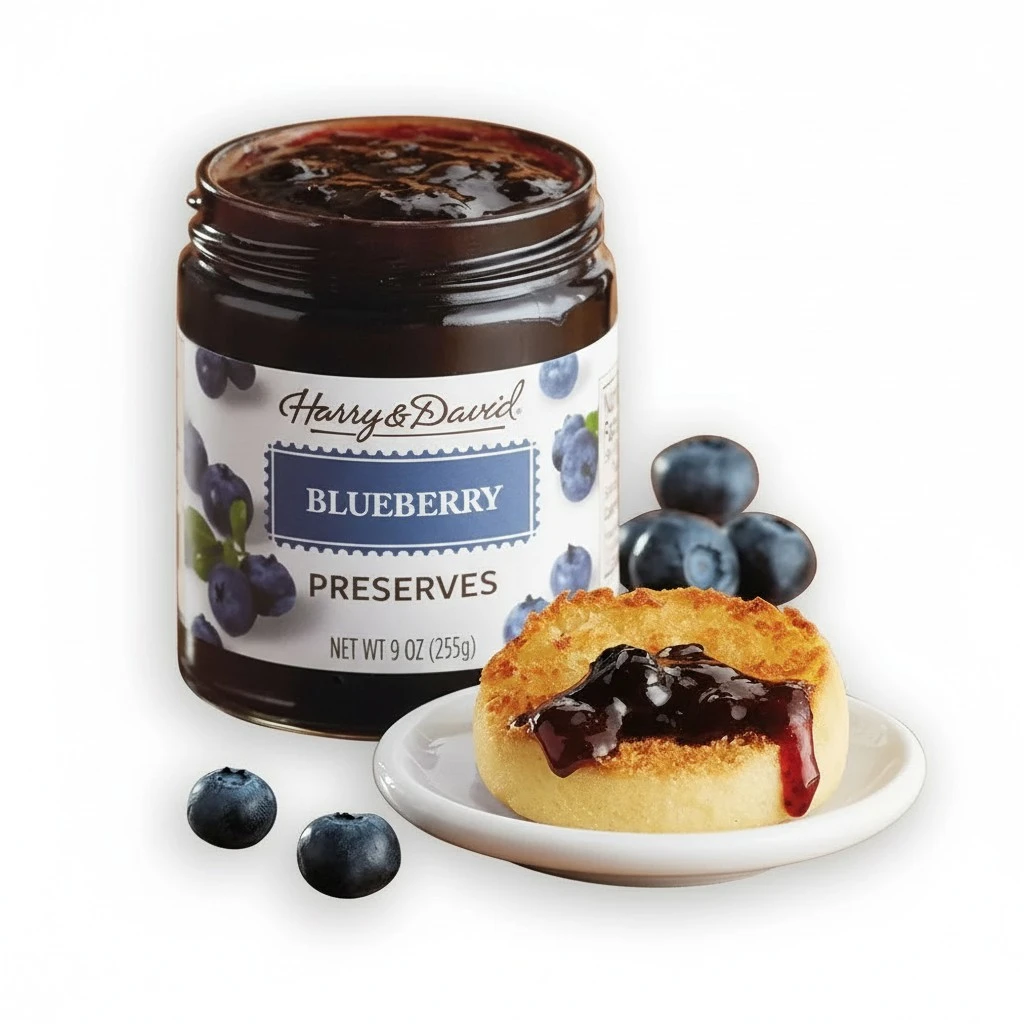 Harry & David Blueberry Preserves (11.5 Ounces), Toast Topping, Pancakes, Yogurt Parfait