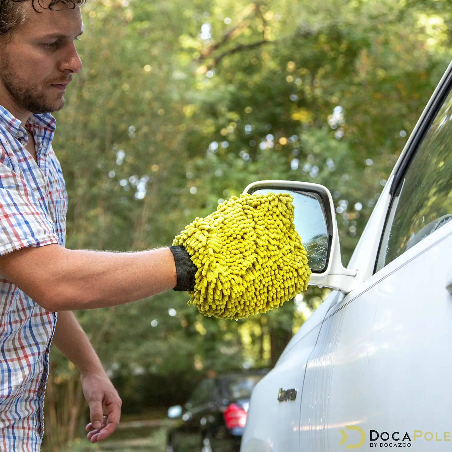 DOCA Car Wash Equipment - Car Wash Mitt Attachment - Other Options Include Mop, Squeegee, Kit, Soft Bristle Brush with or Without Long Handle Extension Pole
