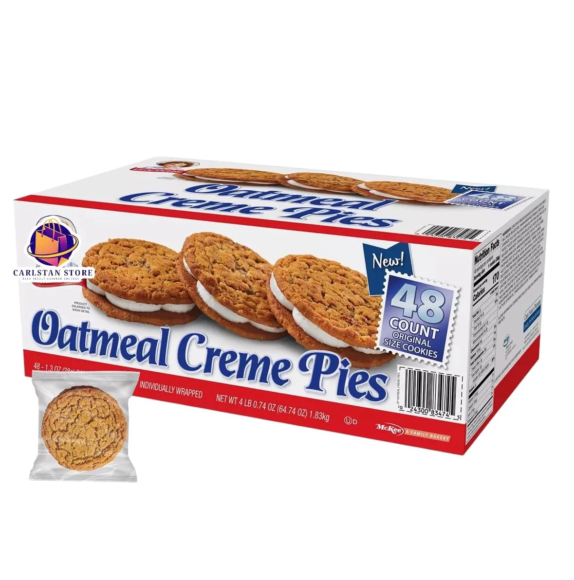 Little-''Debbie Oatmeal Creme Pies, Individually Wrapped Cookies, 48 Count