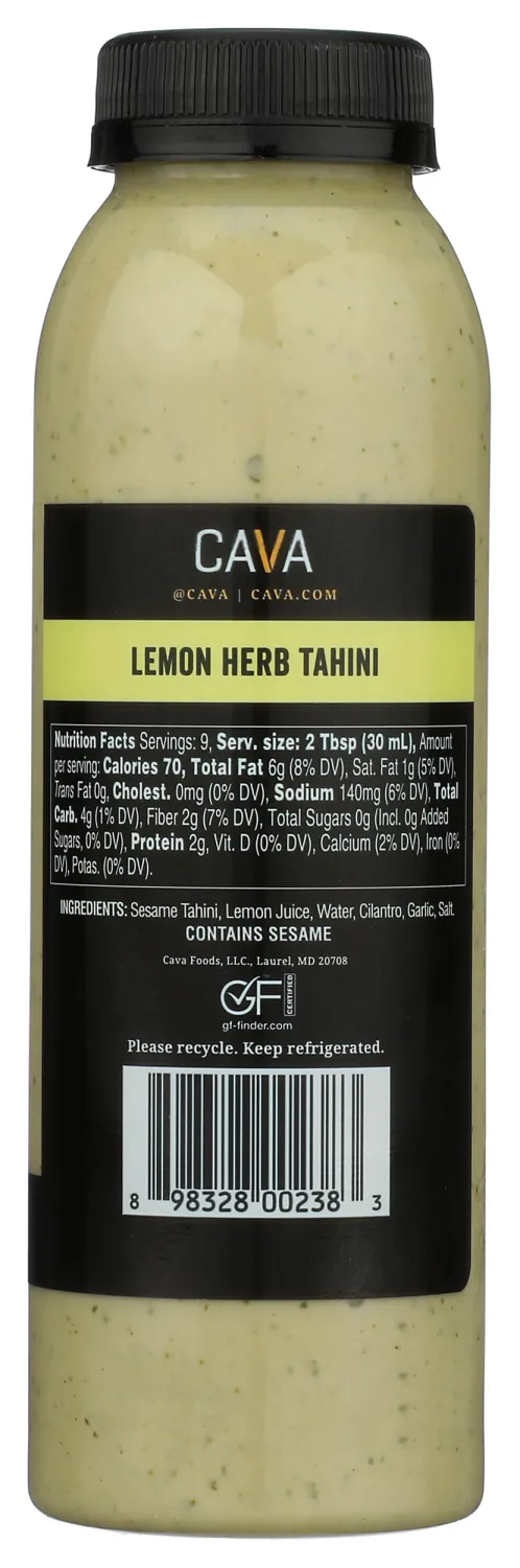 CAVA Lemon Herb Tahini Sauce, 9 OZ