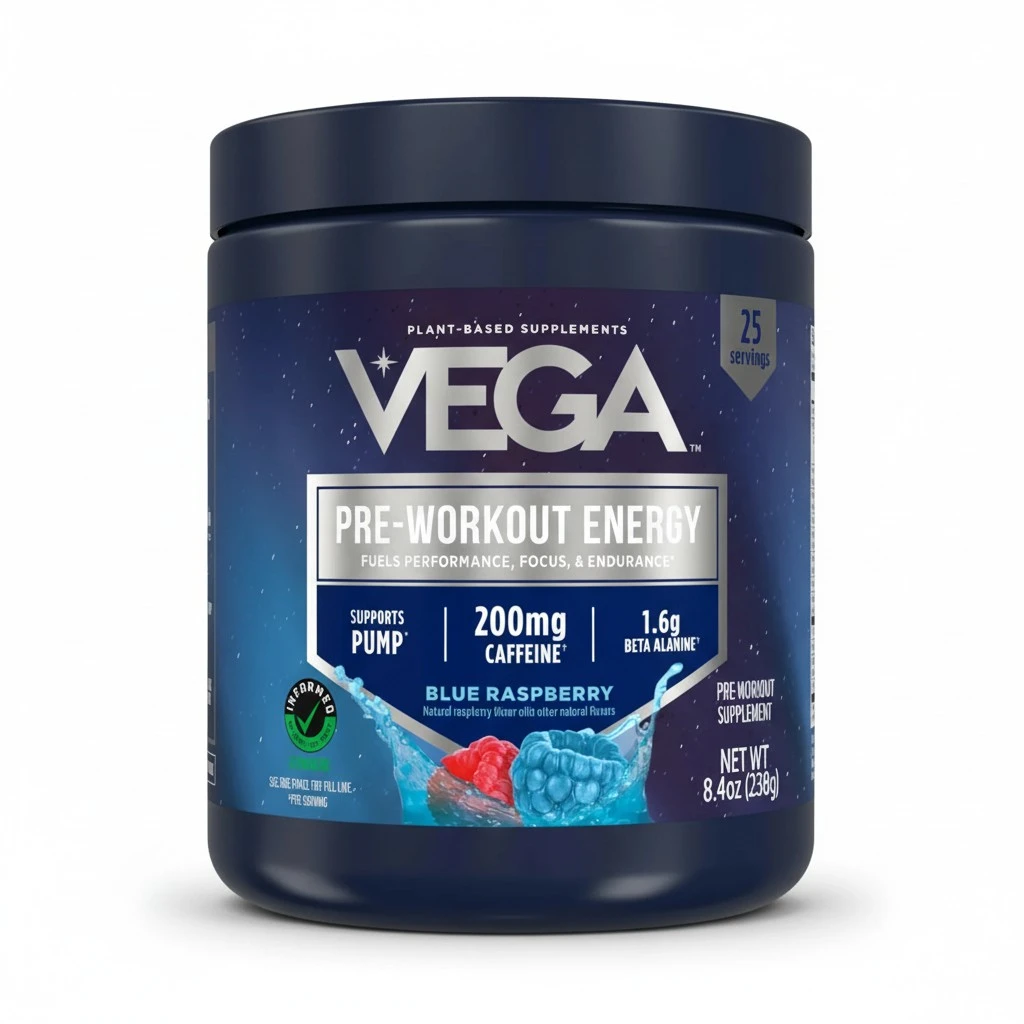 Vega Pre-Workout US Blue Raspberry (8.4oz)