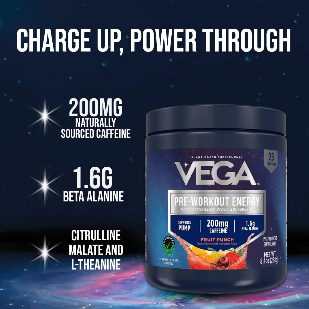Vega Pre-Workout US Fruit Punch (8.4oz)