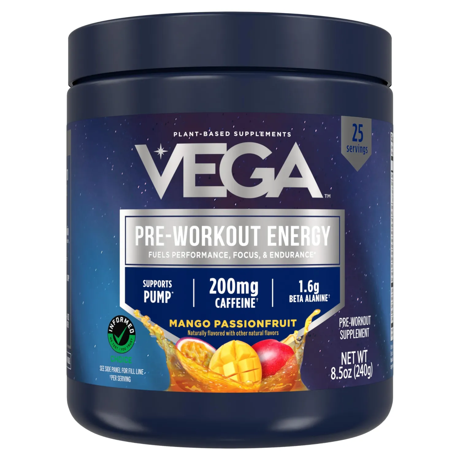Vega Pre-Workout US Mango Passionfruit (8.5oz)