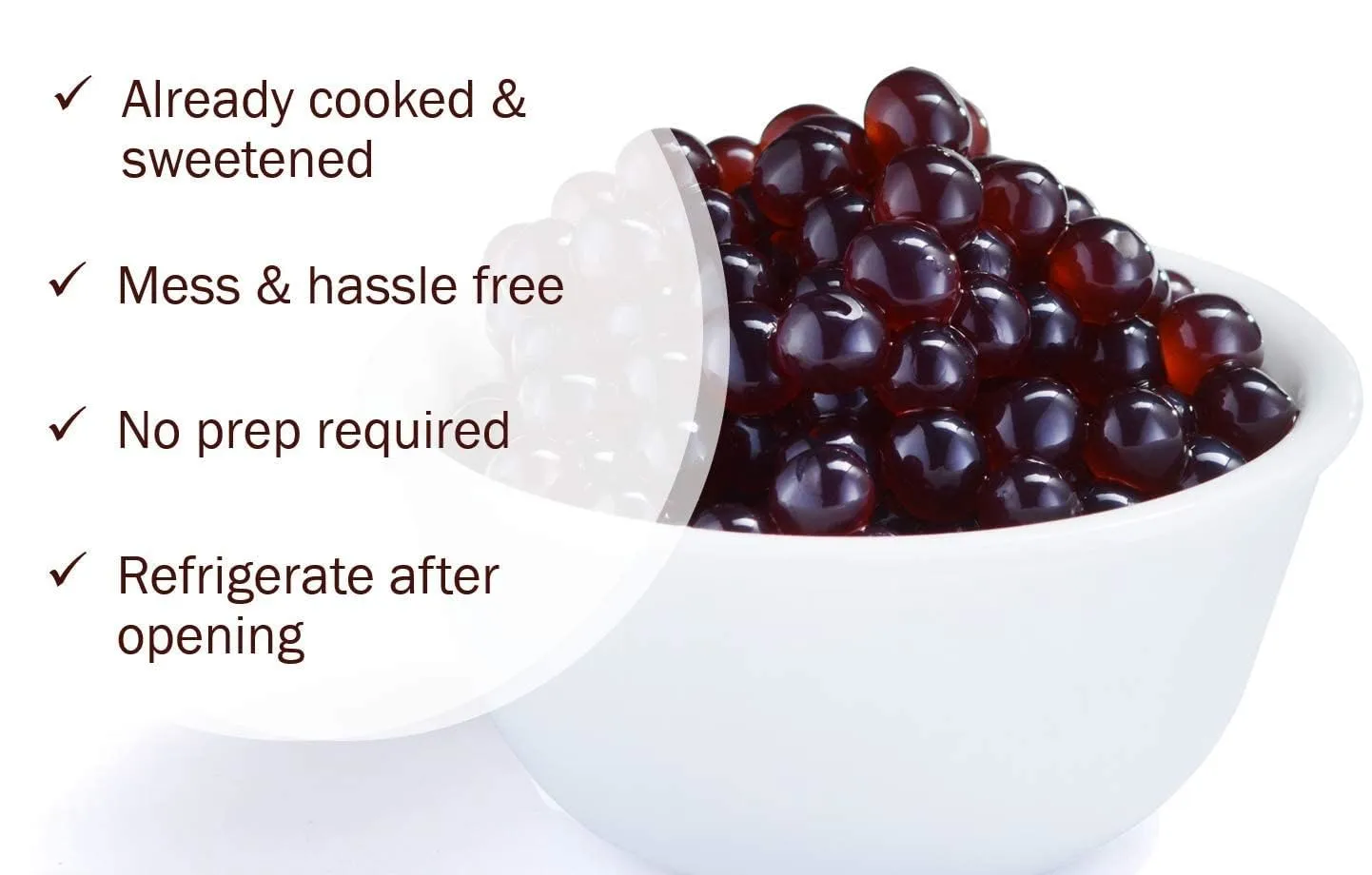 BREXONIC Boba Pearls, Blueberry Popping Bursting Boba, Tapioca Pearls For Bubble Tea (Blueberry, 1 LB 1 Pack)
