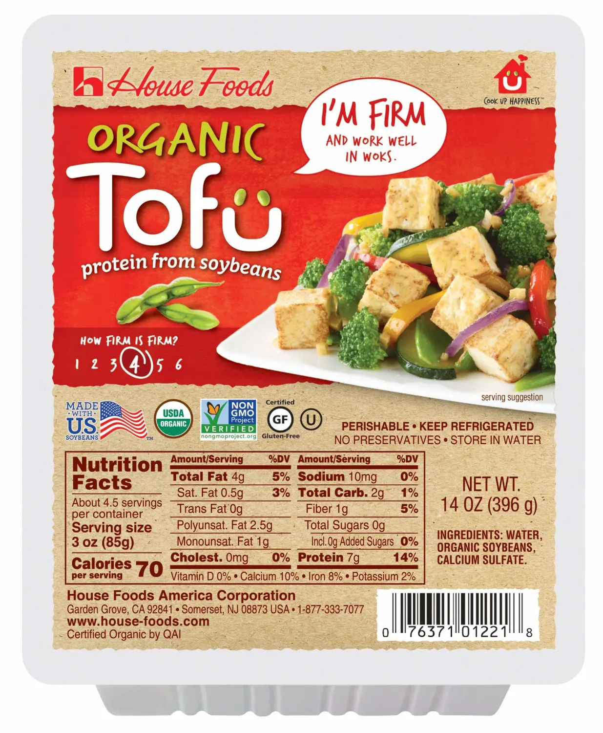 House Foods, Organic Firm Tofu, 14 oz