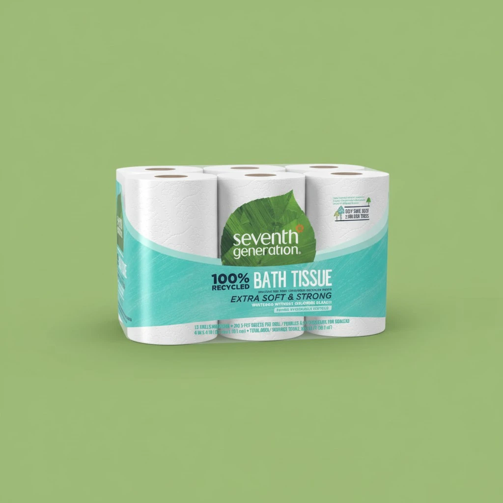 Seventh Generation White Toilet Paper 2-ply 100% Recycled Paper 12 Rolls