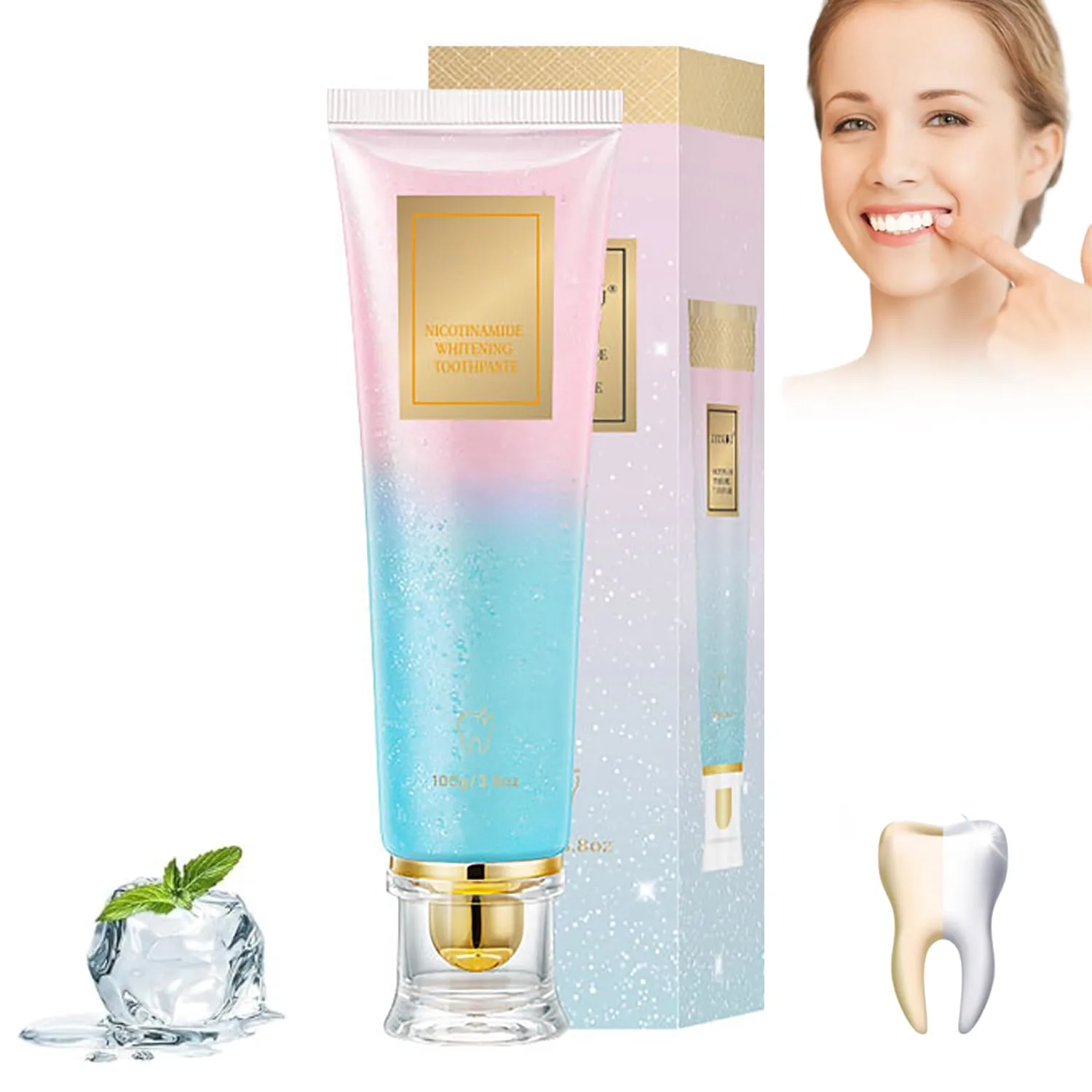 Niacinamide Toothpaste,Niacinamide Intensive Toothpaste,Fresh Breath Toothpastes, Remove Tooth Stains (3.8oz)