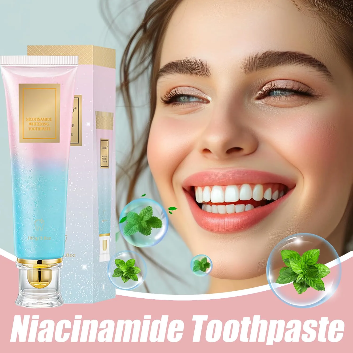 Niacinamide Toothpaste,Niacinamide Intensive Toothpaste,Fresh Breath Toothpastes, Remove Tooth Stains (3.8oz)