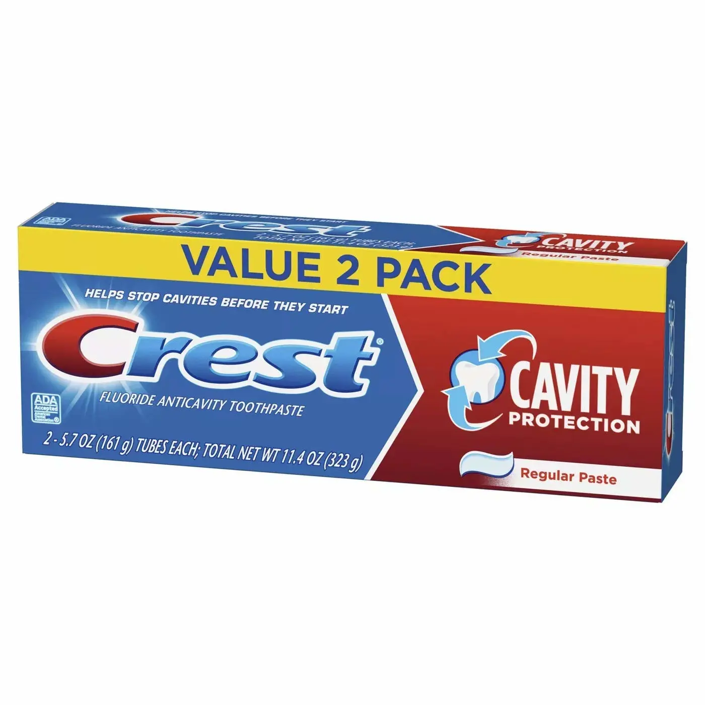 Crest Cavity Protection Toothpaste, Regular Paste, 5.7 Oz(Pack of 2), 2Count
