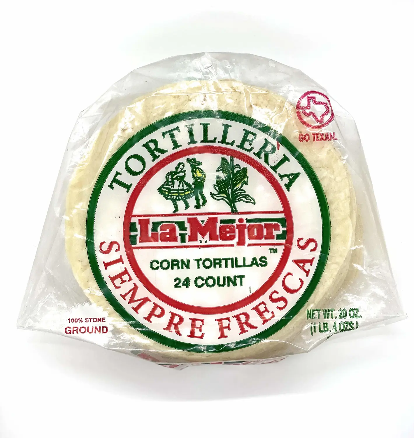 La Mejor Corn Tortillas 24CT, Gluten-Free, for tacos, quesadillas, enchiladas, taquitos, chilaquiles, homemade chips and tostadas. (PACK OF 4)