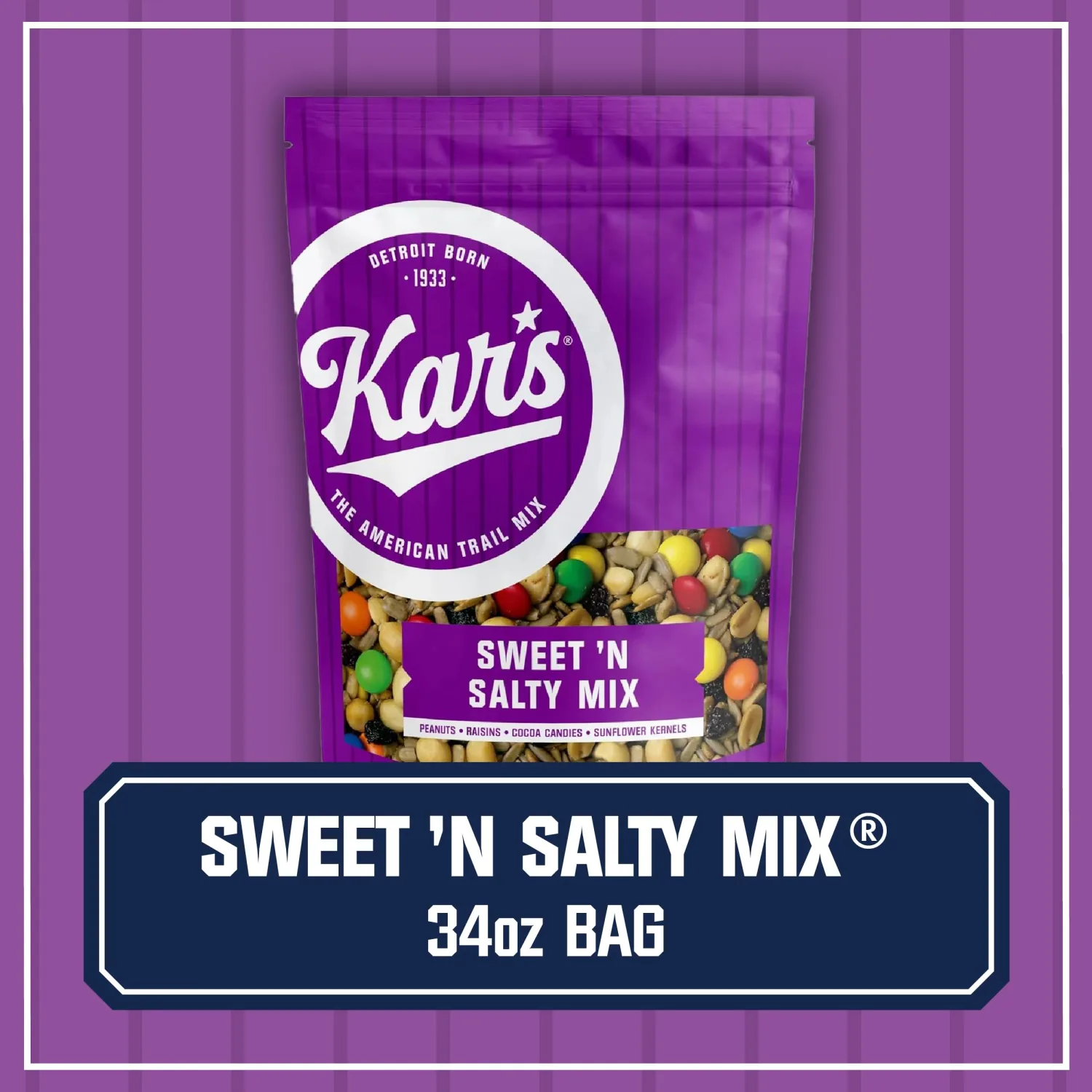 Kar’s Nuts Sweet ‘N Salty Trail Mix – 34 oz Resealable Bag, Pack of 1 – Easy and Quick Snacks for Adults and Kids