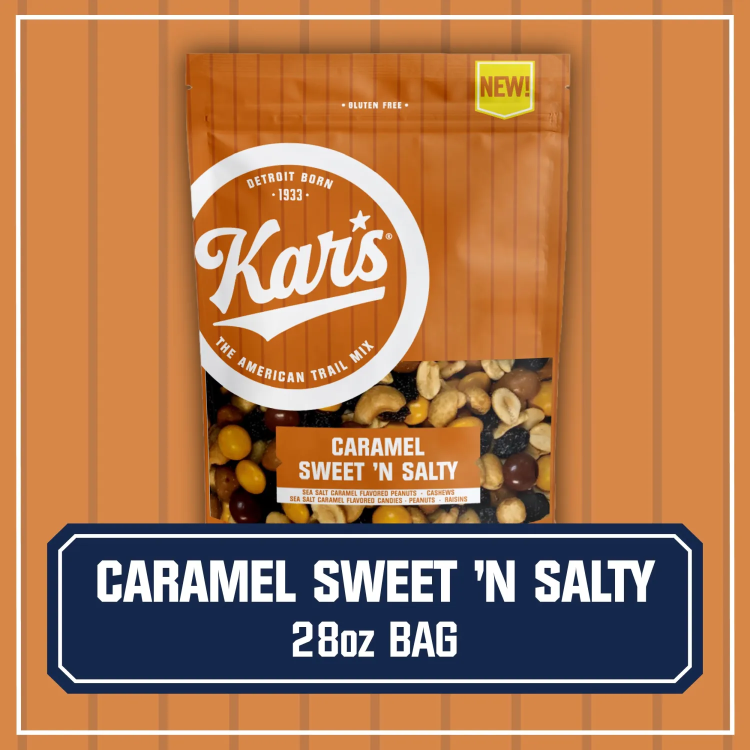 Kar’s Nuts Caramel Sweet ‘N Salty Trail Mix, 28 oz – Resealable Pouch (Pack of 1), Gluten-Free Snack Mix