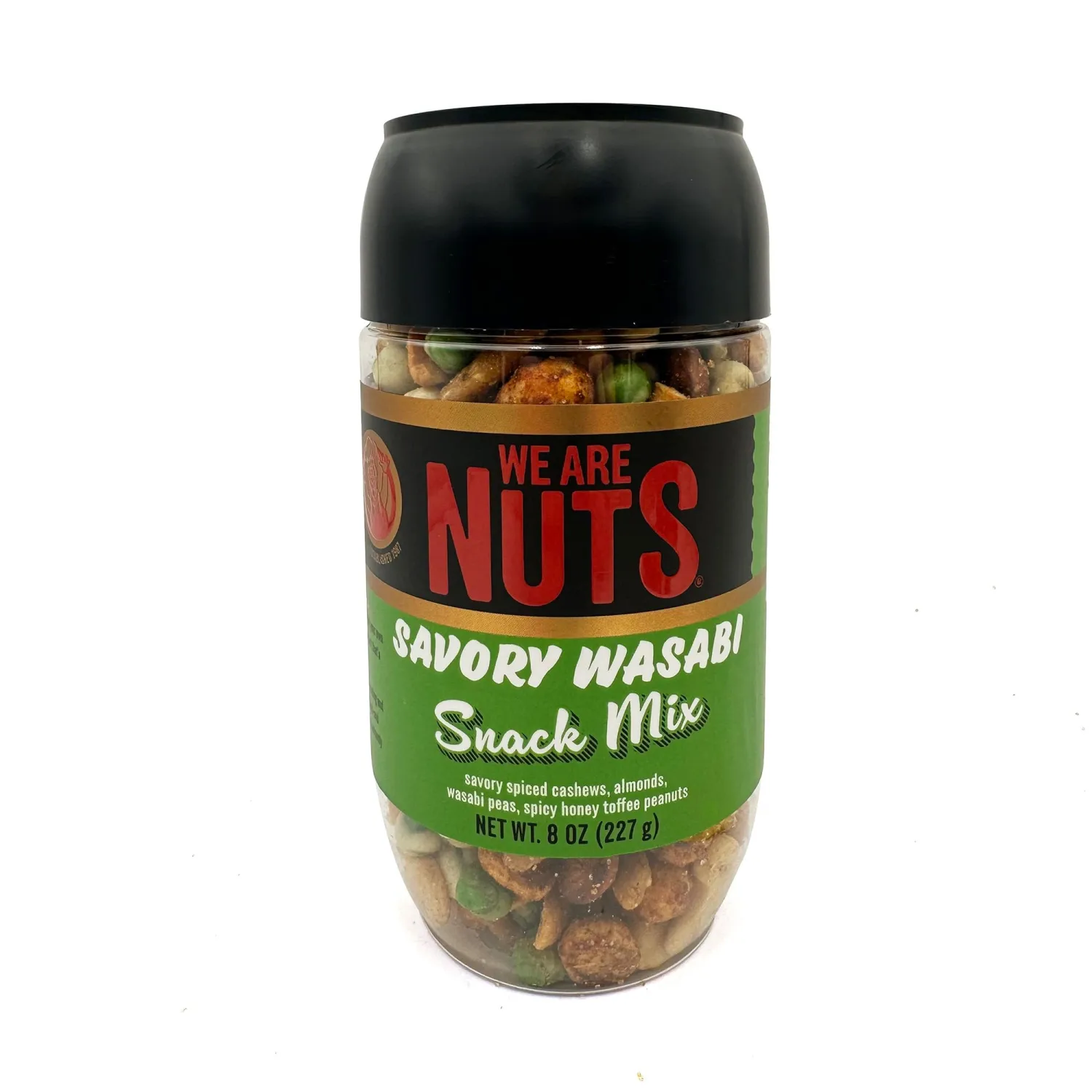 We Are Nuts Specialty Snack & Trail Mix - Savory Wasabi Flavor - 1-Pack On The Go Jar (8 oz.)
