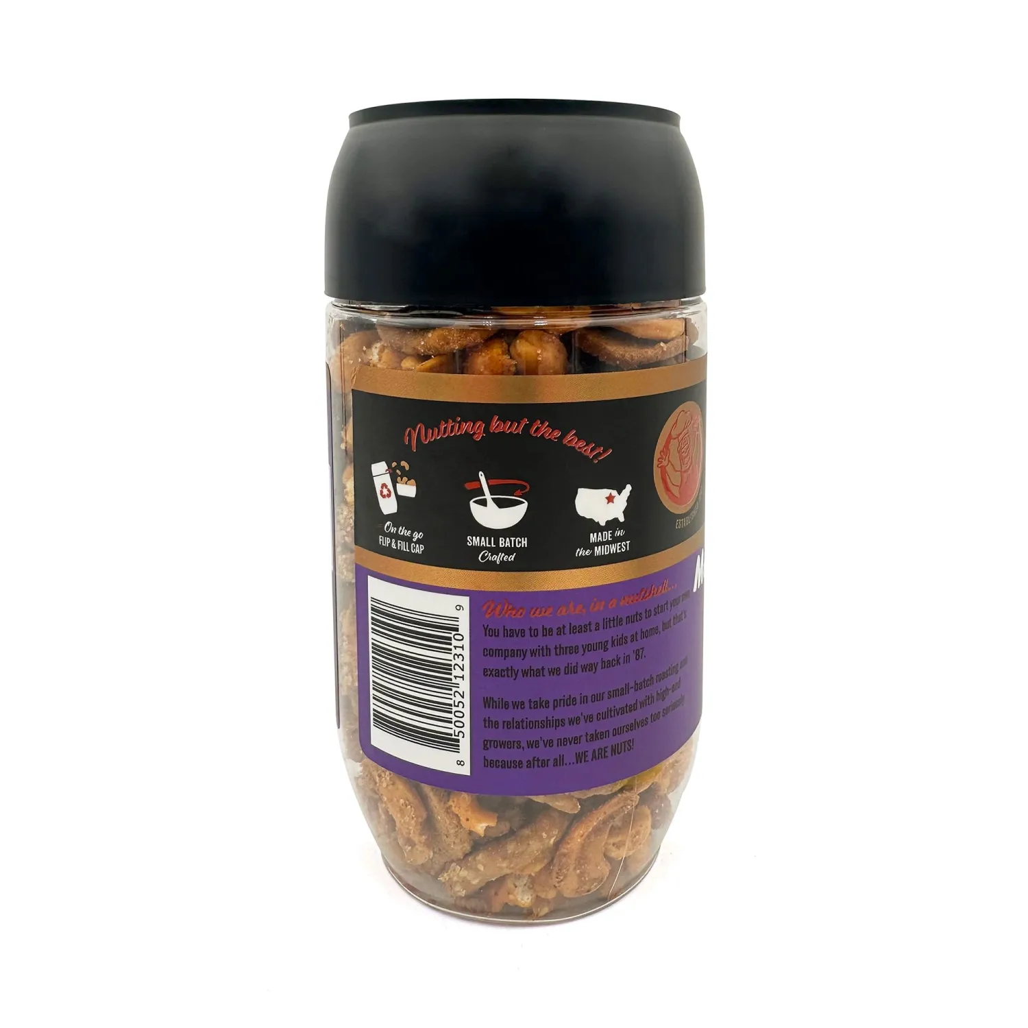 We Are Nuts Specialty Snack & Trail Mix - Maple Bourbon Flavor - 1-Pack On The Go Jar (8 oz.)