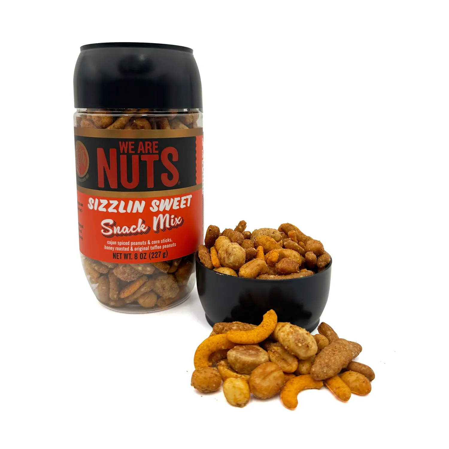 We Are Nuts Specialty Snack & Trail Mix - Sizzlin' Sweet Flavor - 1-Pack On The Go Jar (8 oz.)