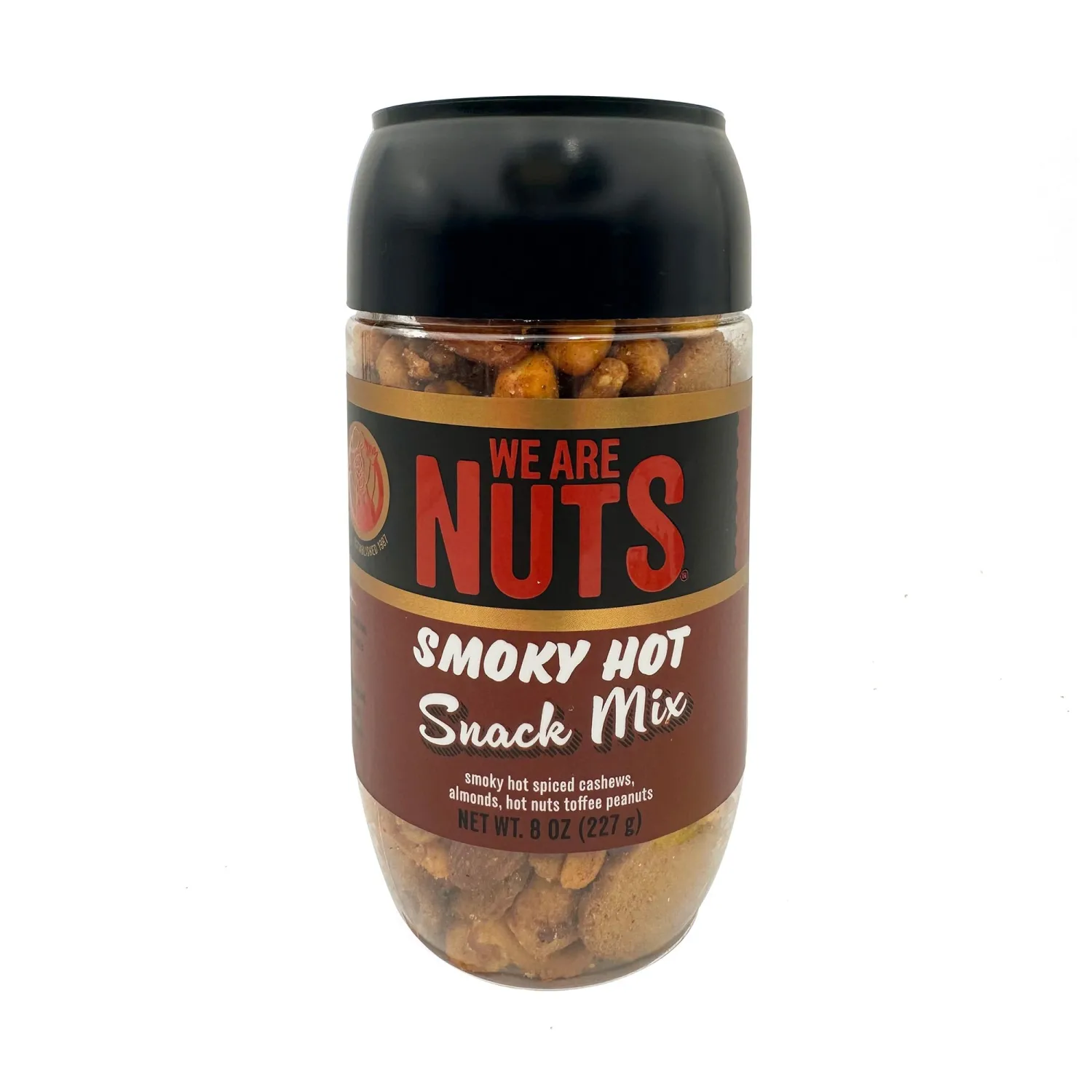 We Are Nuts Specialty Snack & Trail Mix - Smoky Hot Flavor - 1-Pack On The Go Jar (8 oz.)