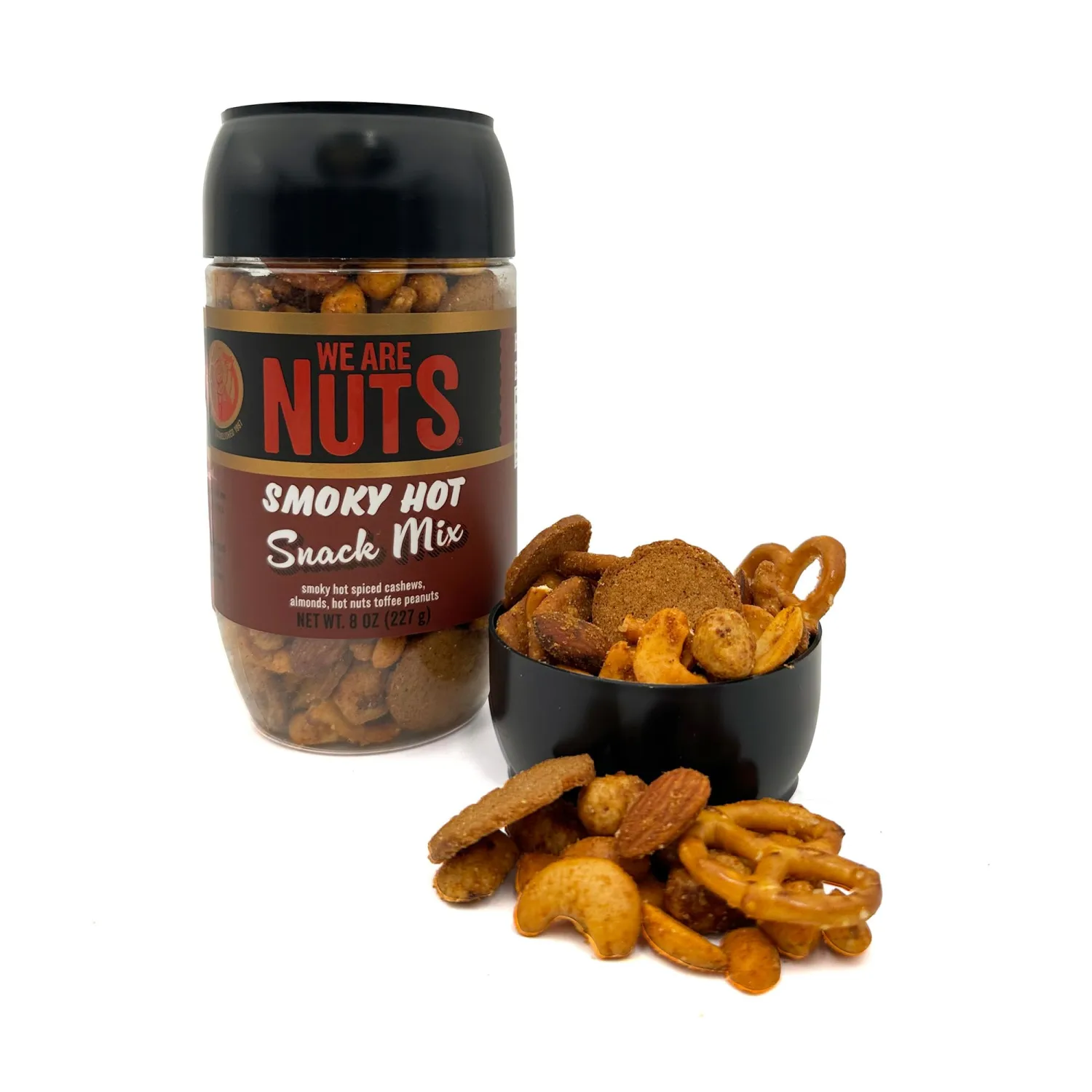 We Are Nuts Specialty Snack & Trail Mix - Smoky Hot Flavor - 1-Pack On The Go Jar (8 oz.)