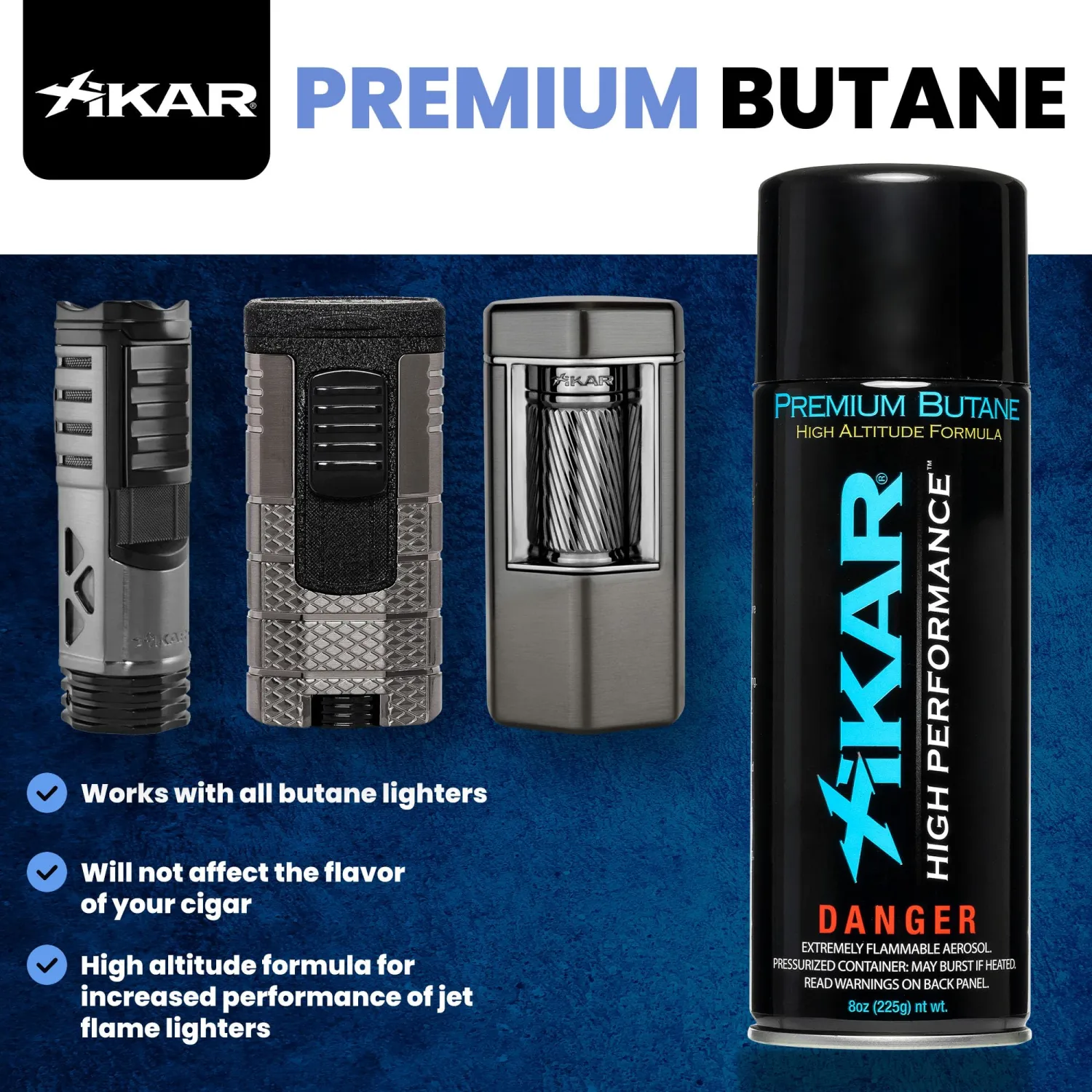 XIKAR PUROFINE High Altitude Performance Butane Fuel Refill - Premium Quality Fuel for Lighters with Jet Flame and Zero Impurities | Pure Butane Refill for Clean Burning - 8 Oz (400ml) Pack of 2