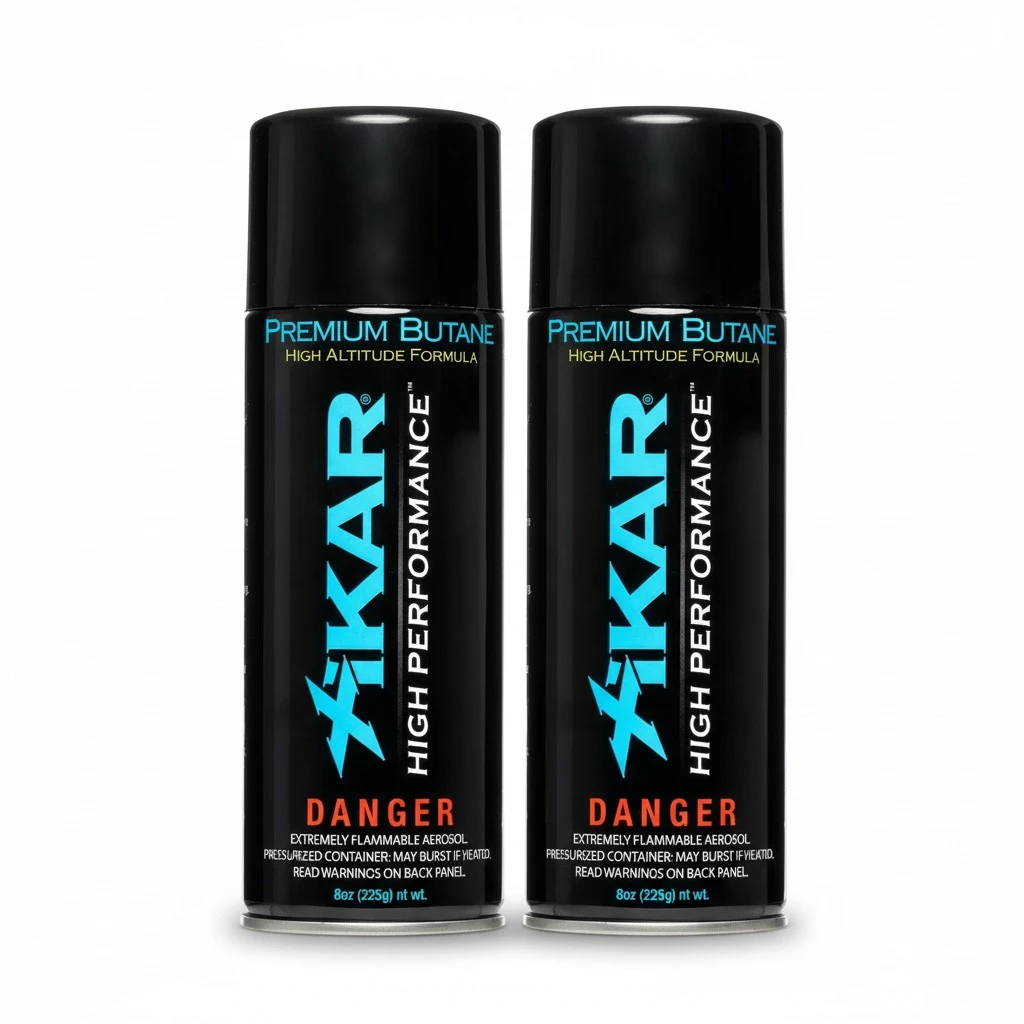 XIKAR PUROFINE High Altitude Performance Butane Fuel Refill - Premium Quality Fuel for Lighters with Jet Flame and Zero Impurities | Pure Butane Refill for Clean Burning - 8 Oz (400ml) Pack of 2