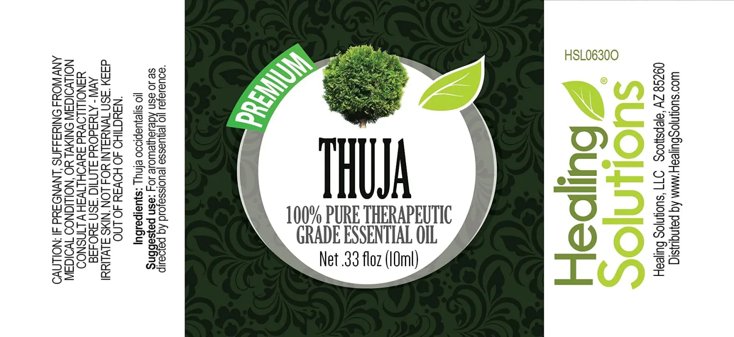 Healing Solutions 10ml Oils - Thuja Essential Oil - 0.33 Fluid Ounces