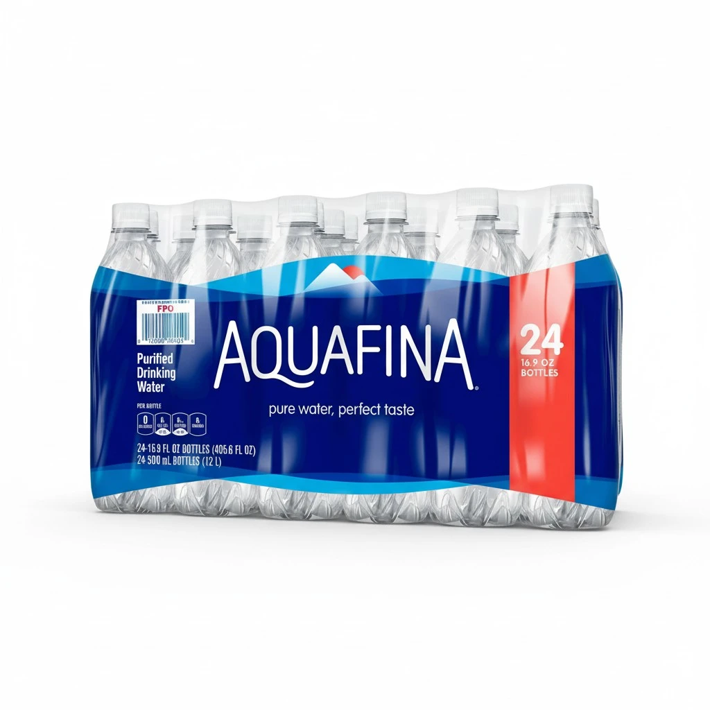Aquafina Water, Purified, 16.9 Fl Oz (Pack of 24)