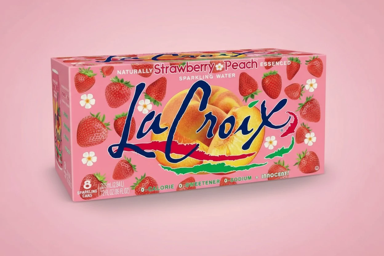 LaCroix Sparkling Water, Strawberry Peach, 12 Fl Oz (pack of 8)