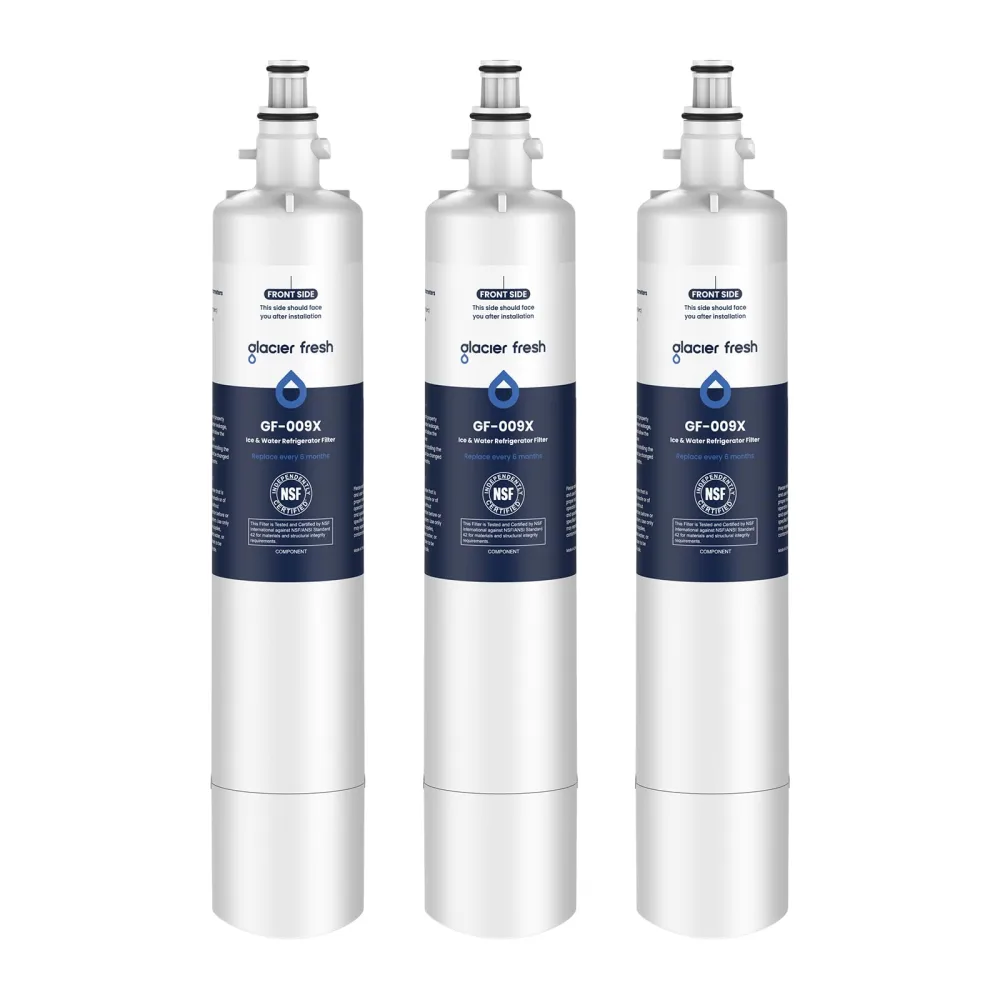 GLACIER FRESH Replacement for RPWFE, RPWF (Built-in CHIP) Refrigerator Water Filter, Compatible with GFE28GYNFS, GFE28GELDS, PFE28KELDS, PFE28KYNFS, GFD28GELDS, PWE23KELDS, PWE23KMKES, 3 Pack