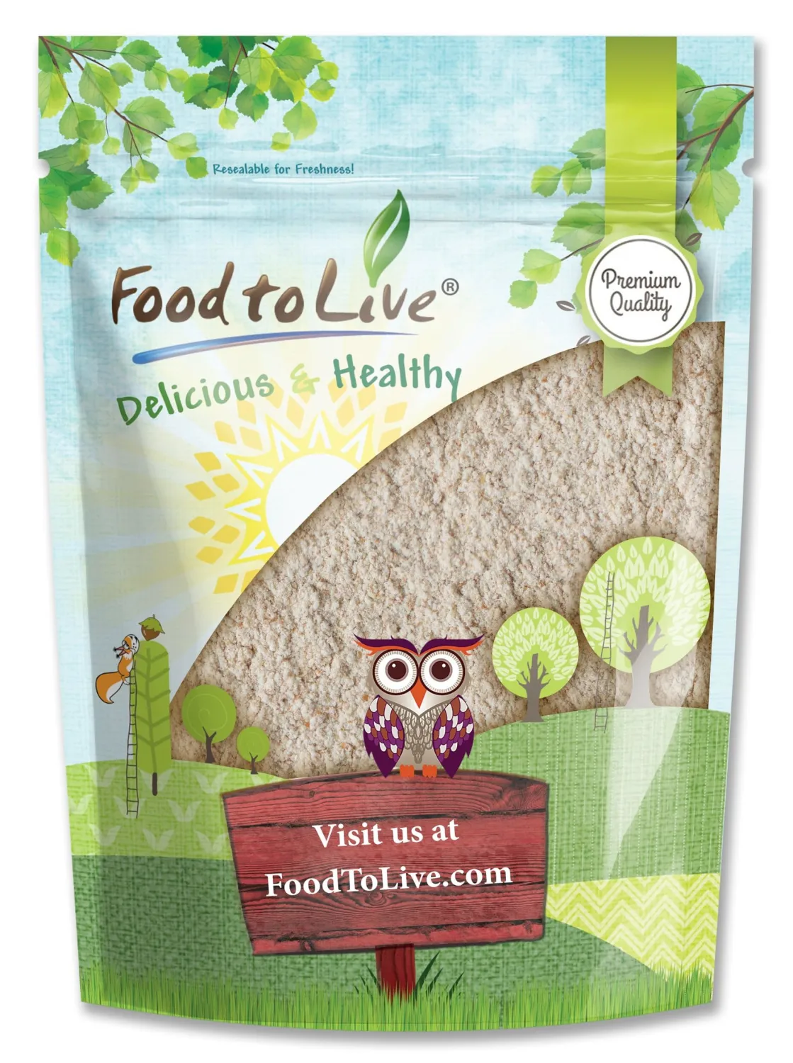 Food to Live Whole Wheat Flour, 5 Pounds - All-Purpose, Stone Ground, Milled Whole Grains, Unbleached, Vegan, Kosher, Bulk, High in Dietary Fiber, Manganese, and Selenium. For Bread, Cooking, Baking
