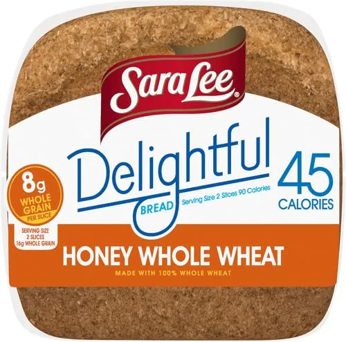 Sara Lee Delightful Honey Whole Wheat Sandwich Bread, 20 Oz Loaf of Wheat Bread Made With Whole Grain