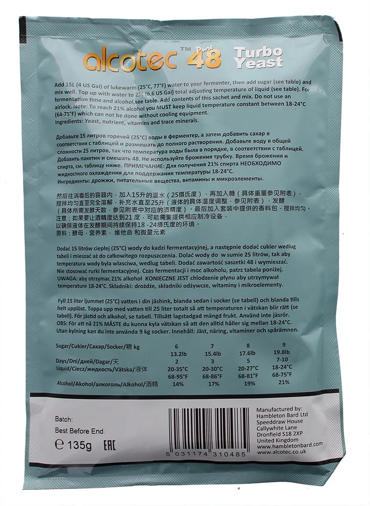 Alcotec 48-hour Turbo Yeast, 135 grams