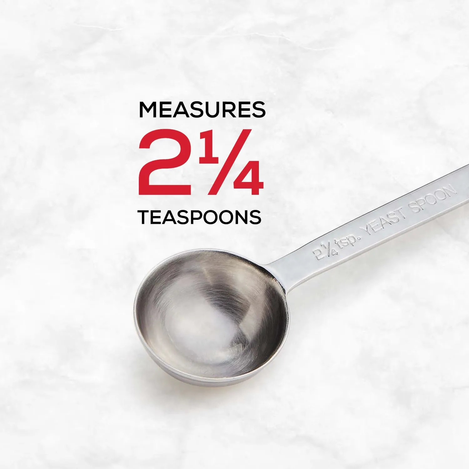 King Arthur Baking Company Yeast Measuring Spoon, 18/8 Stainless Steel, Holds 2-1/4 Teaspoons