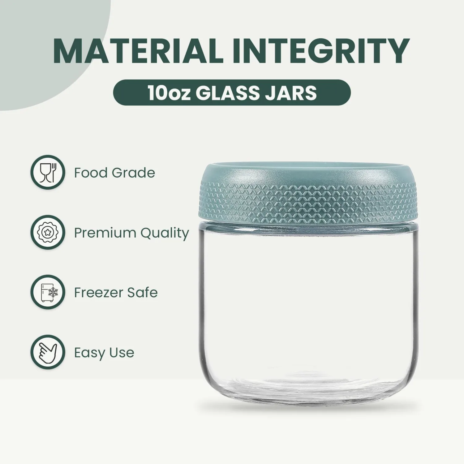 NETANY 3-pack 10oz Glass jars with Airtight Lids, Overnight Oats Containers with Lids, Wide mouth Mason Salad jars, Glass Food Storage Containers for Snacks Yogurt Spice Sugar