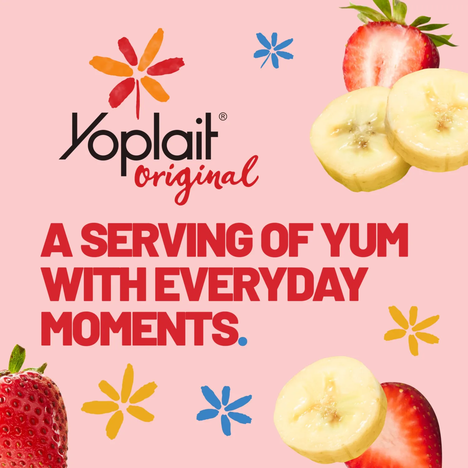 Yoplait Original Smooth Style Strawberry Banana Flavored Low Fat Yogurt Tub, 32 oz