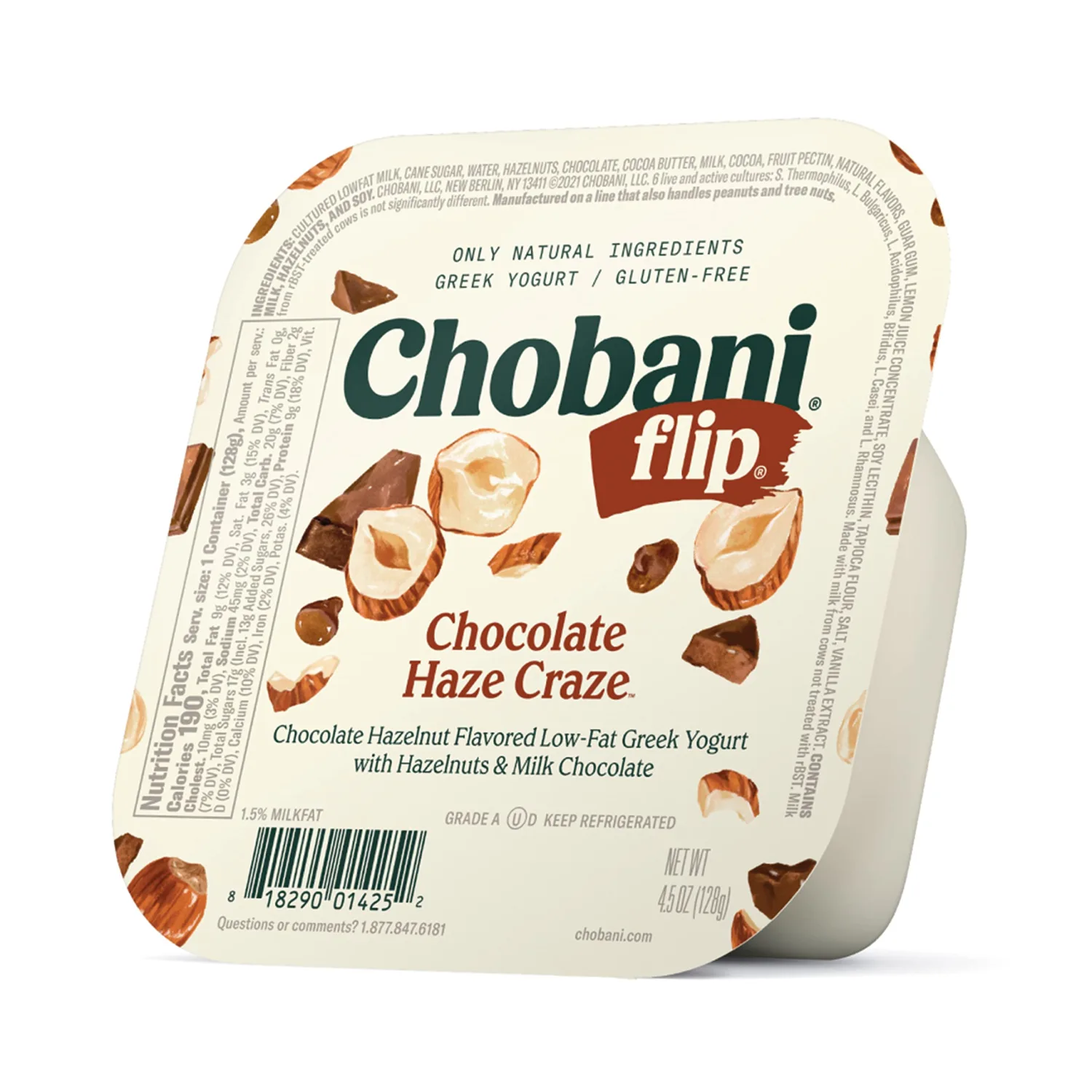 Chobani® Flip® Low-Fat Greek Yogurt Chocolate Hazelnut Haze Craze® 4.5oz