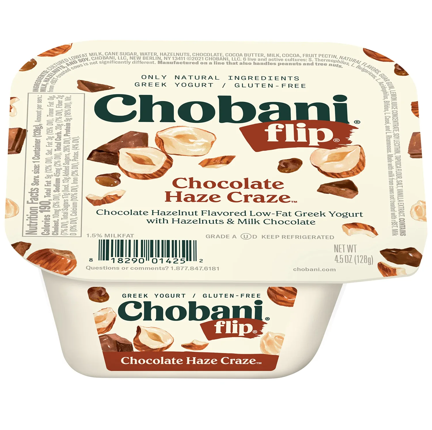Chobani® Flip® Low-Fat Greek Yogurt Chocolate Hazelnut Haze Craze® 4.5oz