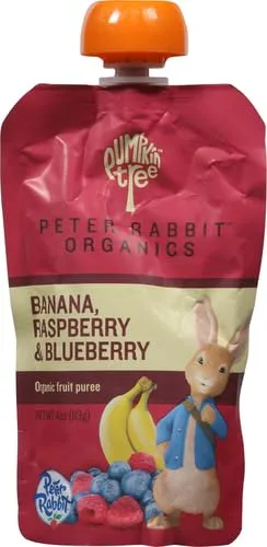 Peter Rabbit Organics Baby Raspberry Banana Blueberry, 4 oz