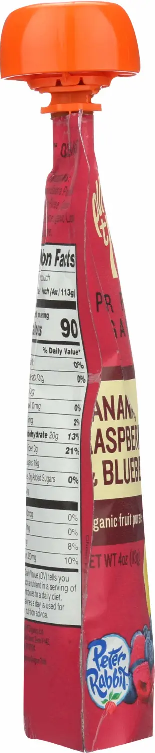 Peter Rabbit Organics Baby Raspberry Banana Blueberry, 4 oz
