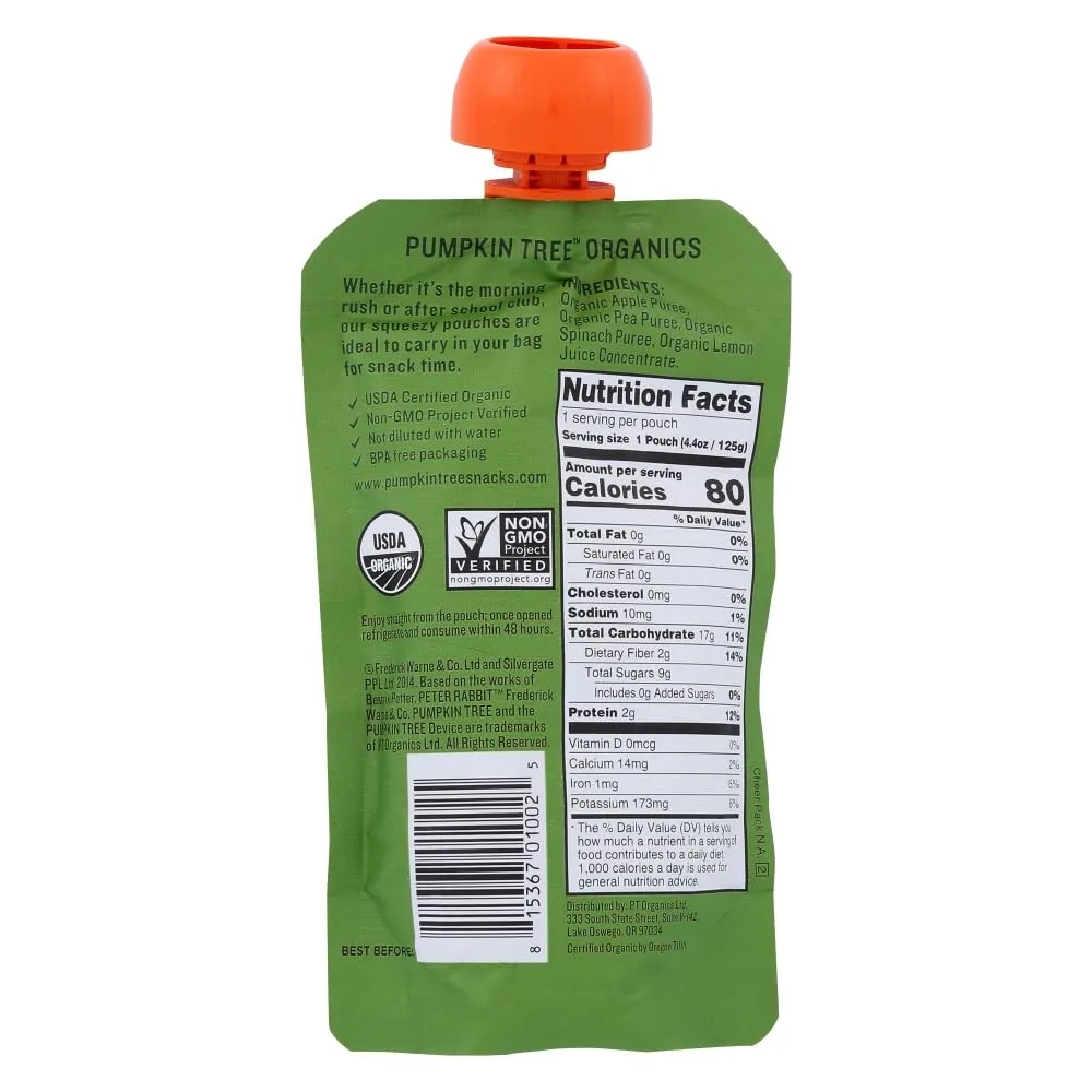 Peter Rabbit Organics Baby Pea Spinach Apple, 4.40 oz - Packaging may vary