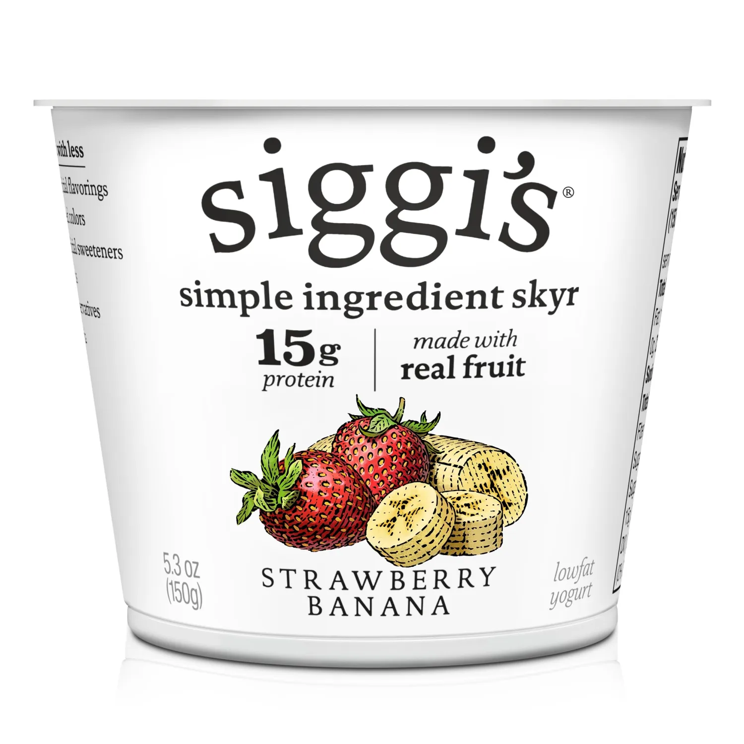 siggi’s Icelandic Skyr Lowfat Yogurt, Strawberry Banana, 5.3 oz.