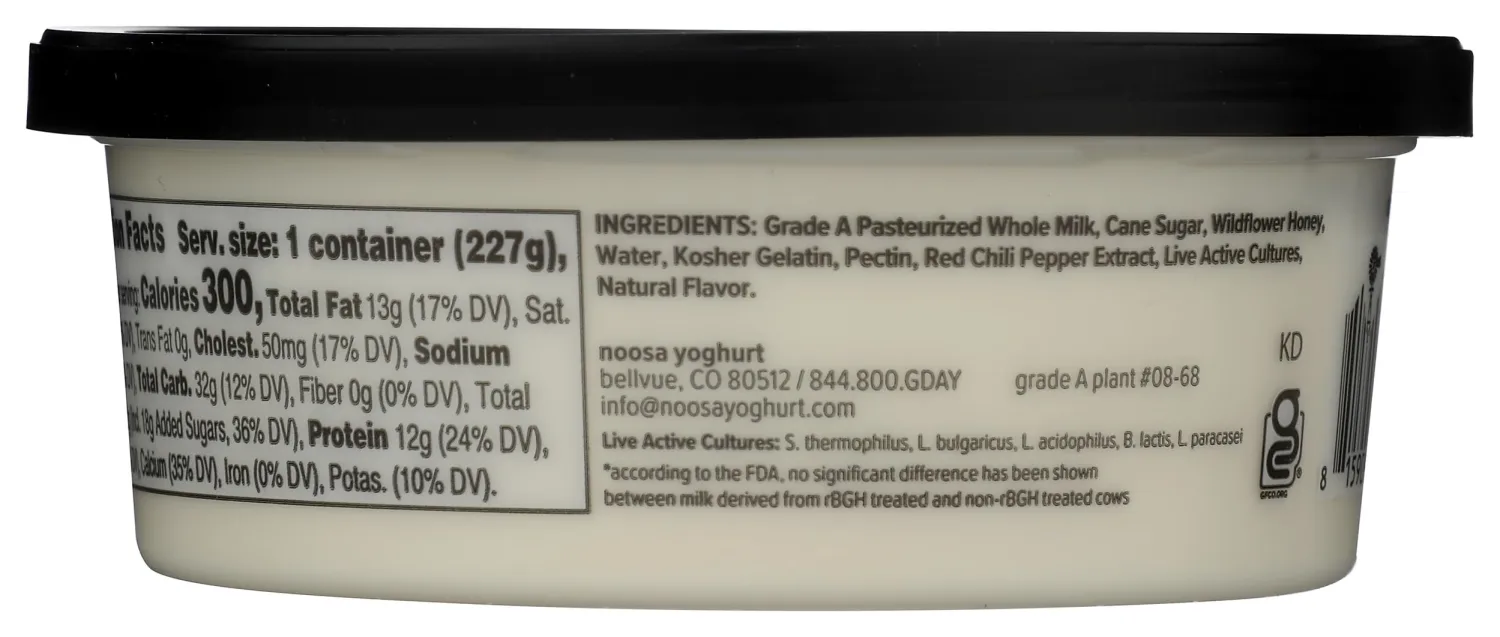 NOOSA Hot Honey Yoghurt, 8 OZ
