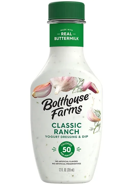 Bolthouse Farms Dressing, Classic Ranch Yogurt Dressing, 12 fl. oz., Cream