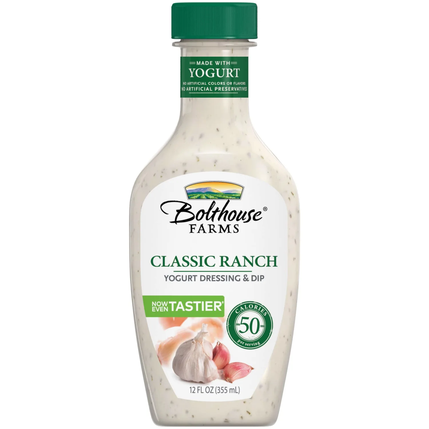 Bolthouse Farms Dressing, Classic Ranch Yogurt Dressing, 12 fl. oz., Cream