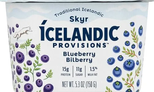 Icelandic Provisions, Wild Blueberry and Bilberry Thick and Creamy SKYR, 5.3 Ounce