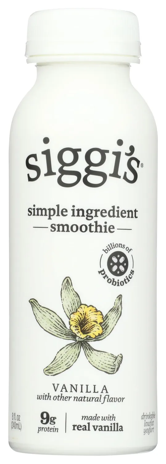 siggi’s® Probiotic Drinkable Whole Milk Yogurt, Vanilla, 8 oz. – Single Serving, Only 5 Ingredients