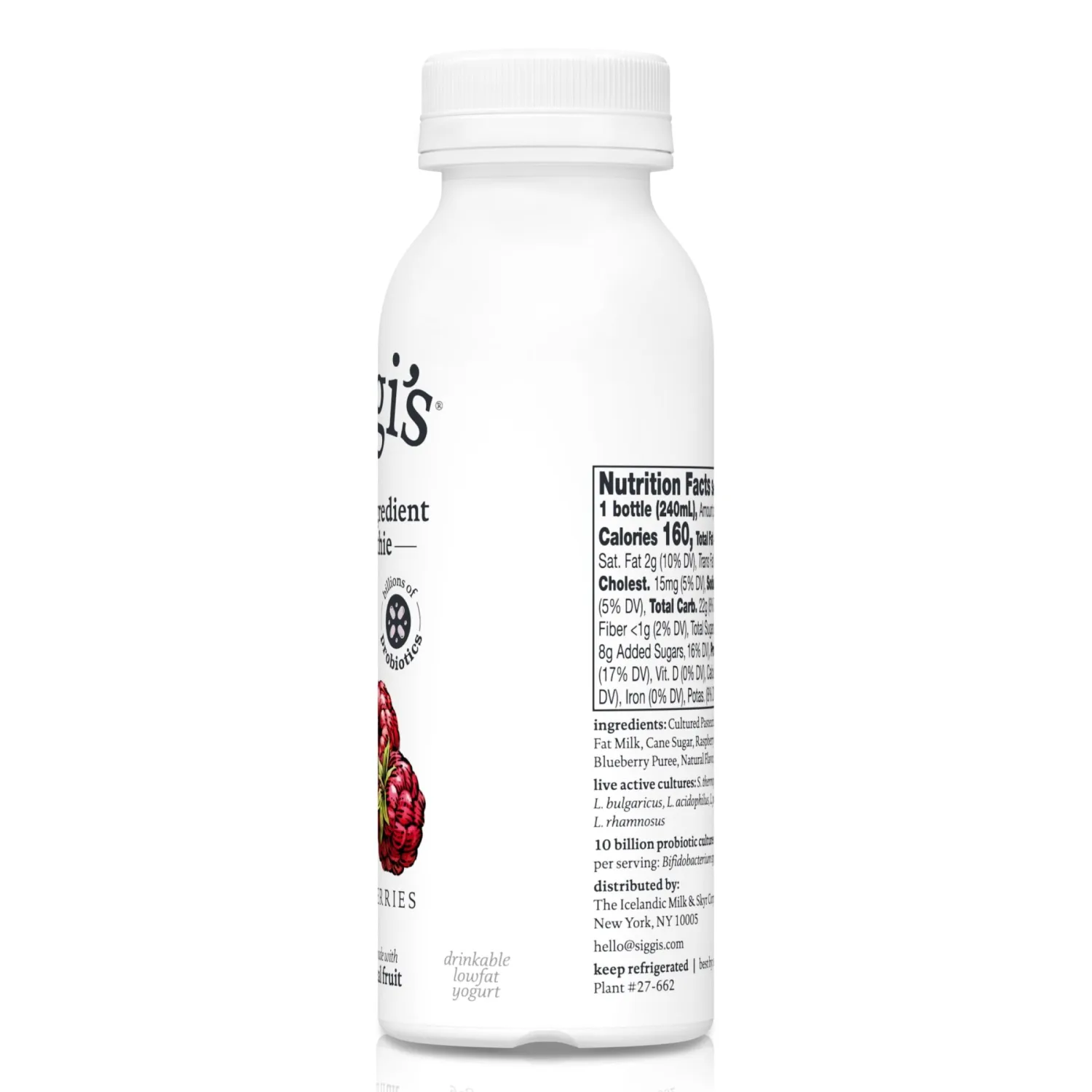 Siggi's Mixed Berry Low Fat Drinkable Yogurt, 8oz