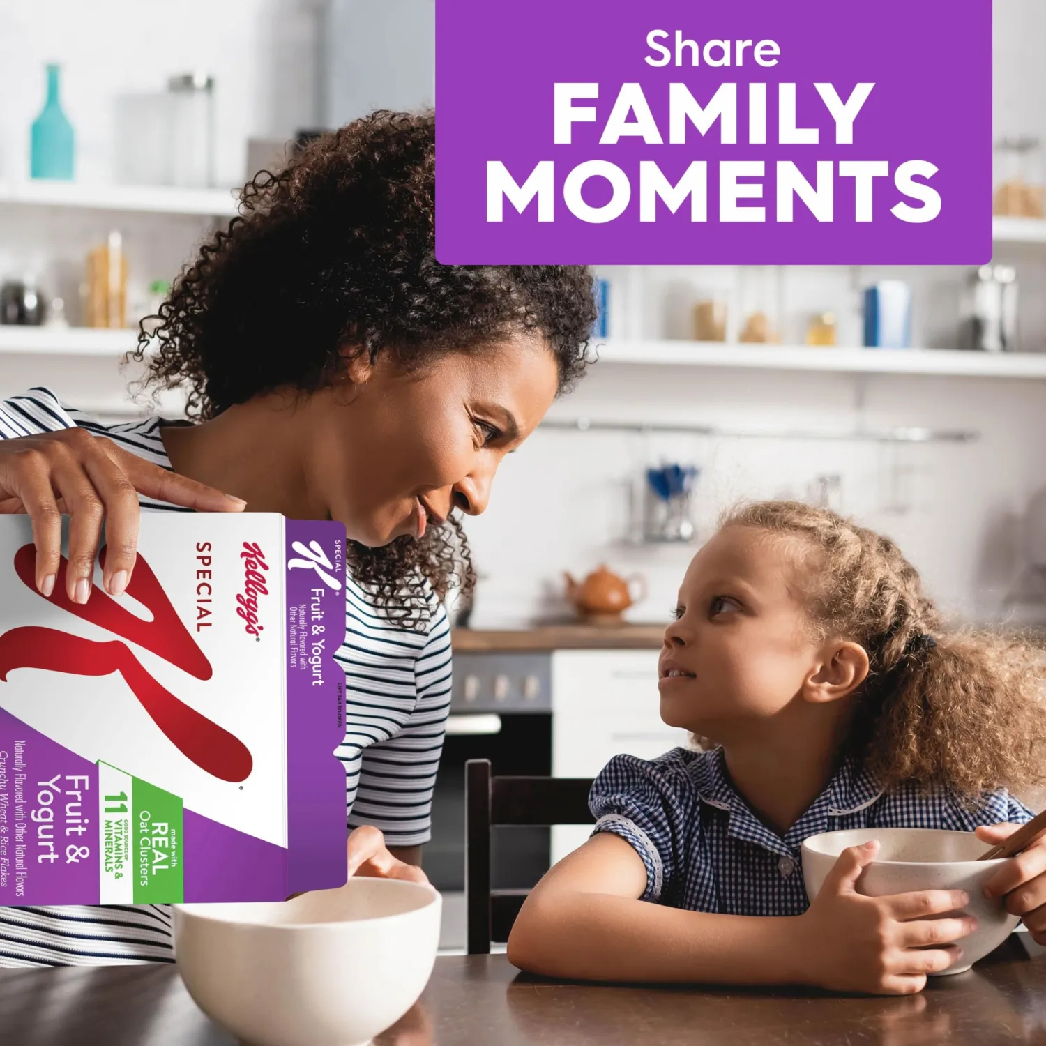 Kellogg's Special K Breakfast Cereal, Fiber Cereal, Family Breakfast, Fruit and Yogurt, 12.6oz Box (1 Box)