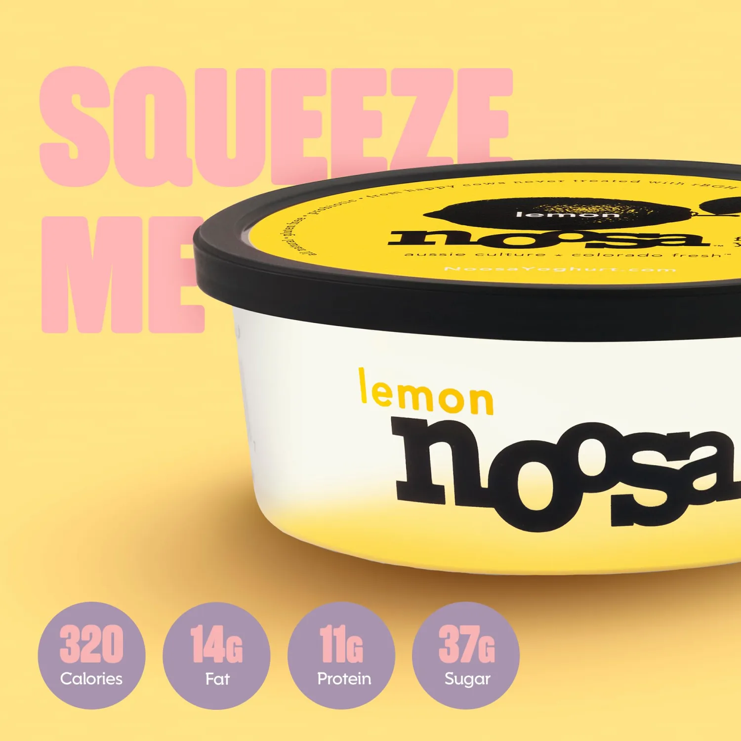 noosa Yoghurt, Lemon, 8oz, Probiotic, Whole Milk Yogurt, Juice from Real Lemons, No Artificial Ingredients, Gluten Free