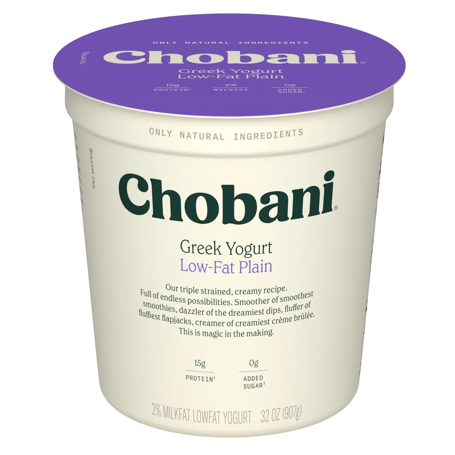Chobani® Low-Fat Plain Greek Yogurt 32oz