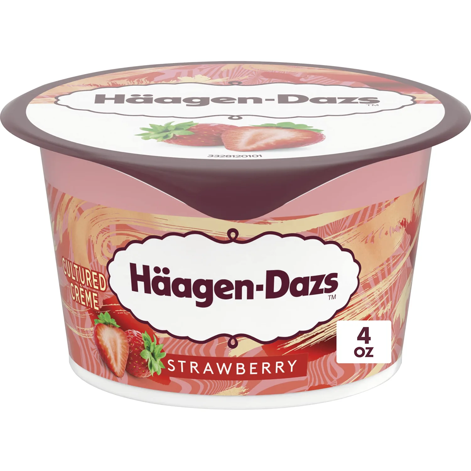 Haagen Dazs Cultured Cream Yogurt Style Snack, Strawberry, 4 oz Cup