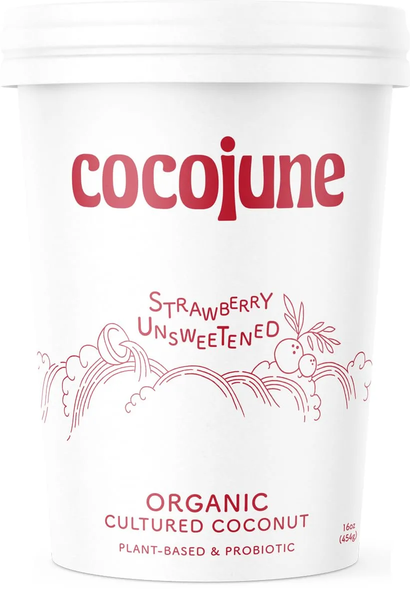 Cocojune Organic Unsweetened Strawberry Coconut Yogurt, 16 OZ